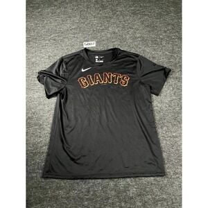 San Francisco Giants T Shirt Mens Large Black Nike Dirt Doctor MLB Baseball